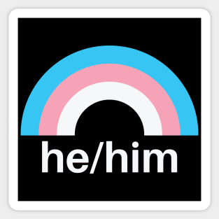 He/Him Pronouns Trans Sticker